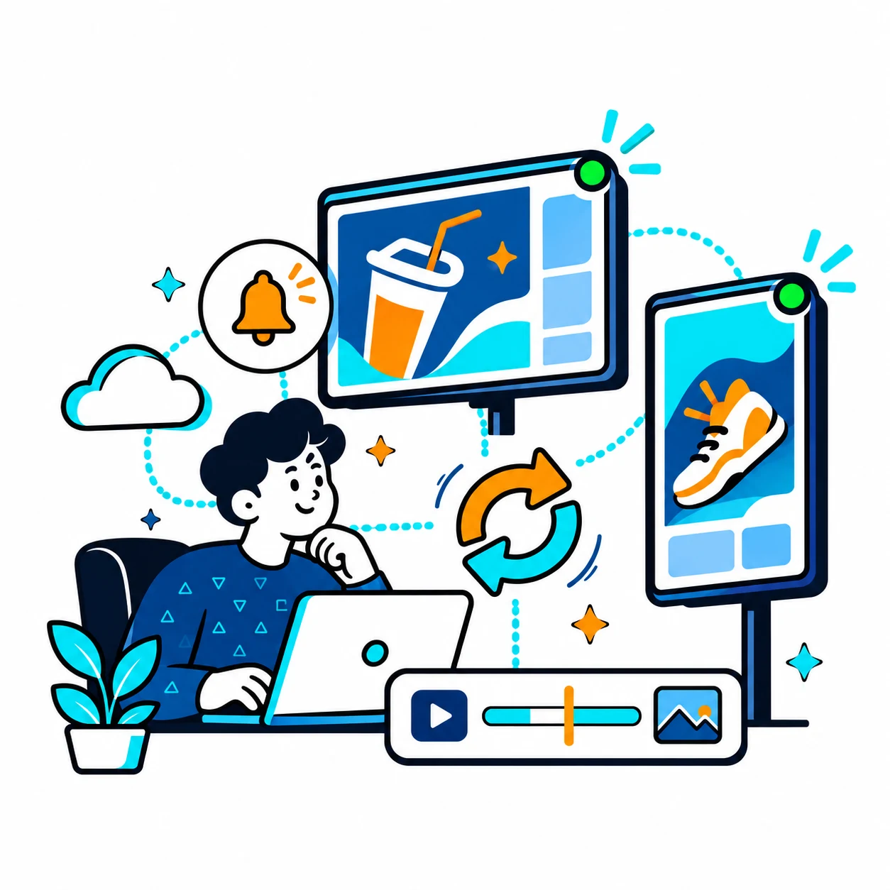 Operação de telas acompanhada em tempo real pelo Exibix